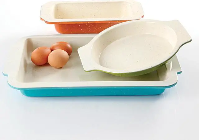 Alt view image 7 of 10 - Gibson Overseas 108153.03 Gh Bakeware Set Ceramic 3Pc