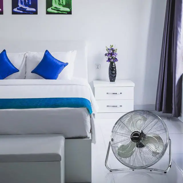 Alt view image 12 of 15 - Optimus F-4182 High-Velocity Fan (18")