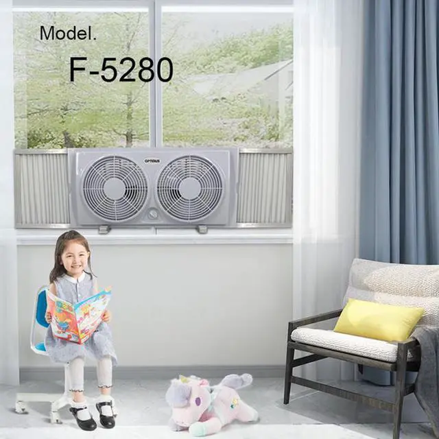 Alt view image 13 of 18 - Optimus F-5280 Twin Window Fan