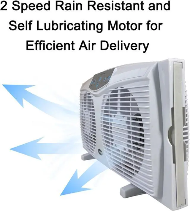 Alt view image 15 of 15 - Optimus F-5286 8 Reversible Twin Window Fan with Thermostat