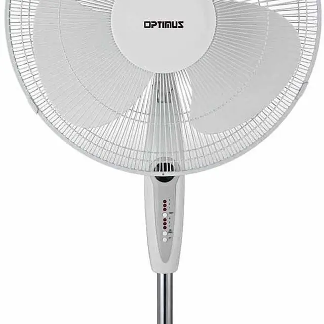 Alt view image 5 of 8 - OPTIMUS F-1672WH 16" Oscillating Stand Fan with Remote ,White