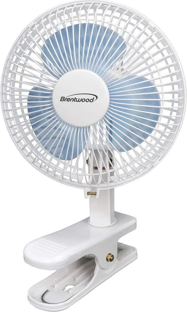 Alt view image 6 of 9 - Brentwood Kool Zone F-621W 6" Convertible Clip Desk Fan
