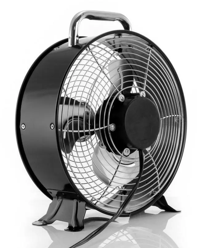 Alt view image 3 of 6 - Vie Air 12" High Velocity Dual Speed Retro Metal Drum Fan