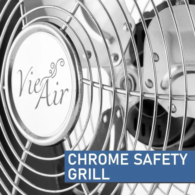 Alt view image 5 of 6 - Vie Air 12" High Velocity Dual Speed Retro Metal Drum Fan