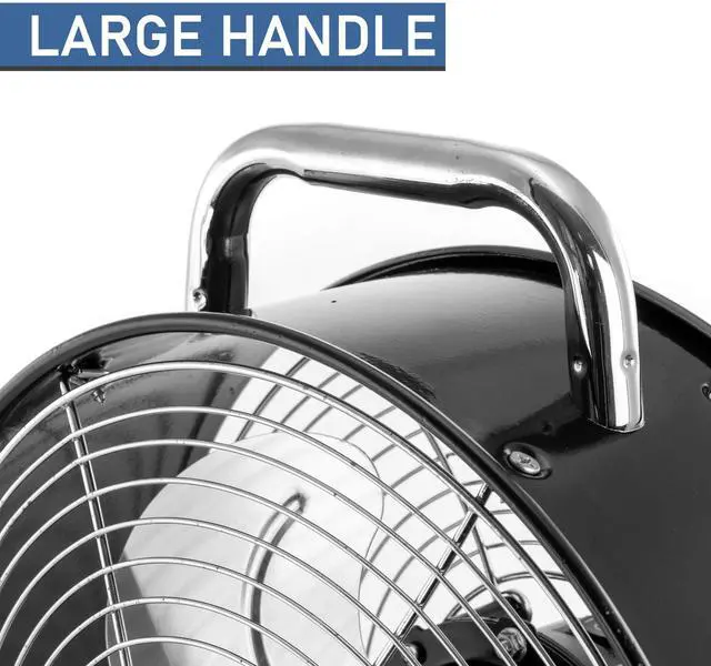 Alt view image 6 of 6 - Vie Air 12" High Velocity Dual Speed Retro Metal Drum Fan