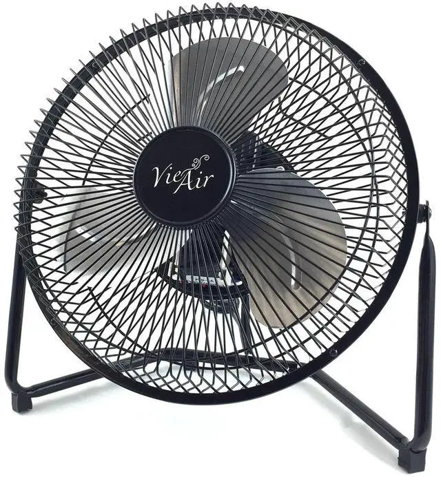 Alt view image 6 of 11 - Vie Air 9" High Velocity Tilting 3 Speed Metal Floor Fan