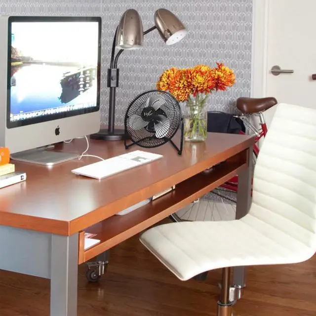 Alt view image 7 of 11 - Vie Air 9" High Velocity Tilting 3 Speed Metal Floor Fan