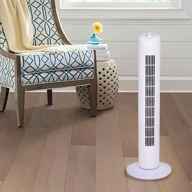 Alt view image 5 of 6 - Optimus F-8449WH 32 Inch 3 Speed Home Oscillating Tower Fan with Timer, White