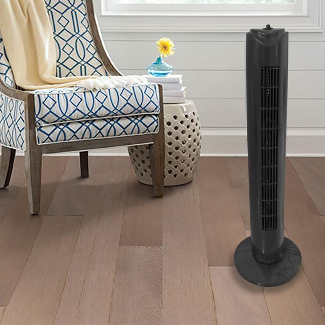 Alt view image 4 of 7 - Optimus F-8449BK 32 Inch 3 Speed Home Oscillating Tower Fan with Timer, Black