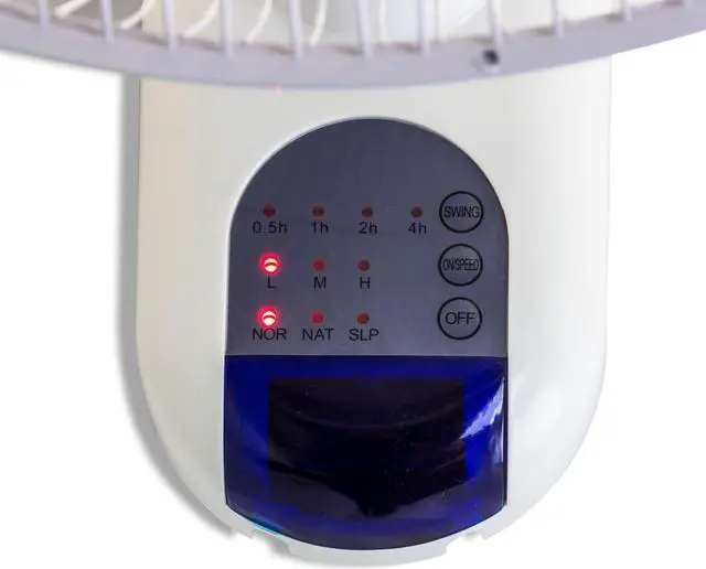 Alt view image 11 of 14 - vie air 16" plastic wall fan with remote control in white