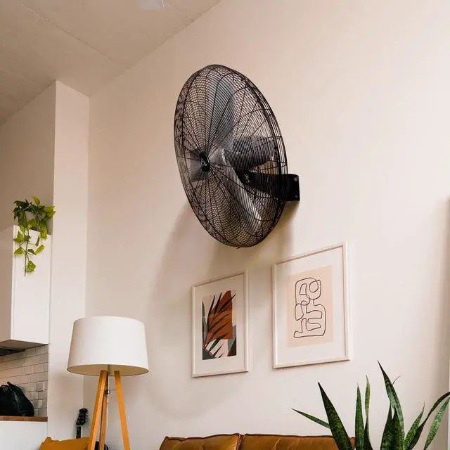 Alt view image 8 of 11 - Vie Air VA-30W 30 in. Tilting Wall Mountable Commercial Strength Oscillating Fan