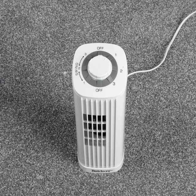 Alt view image 5 of 9 - Optimus F-7348WH 14 Inch Portable Ultra-Slim Desktop Tower Fan in White