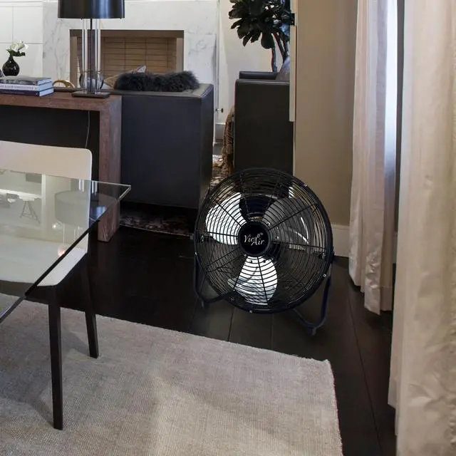 Alt view image 6 of 8 - Vie Air 18" Industrial High Velocity 3 Speed Metal Floor Fan