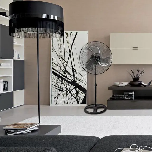 Alt view image 6 of 10 - Vie Air 18" Industrial Heavy Duty Pedestal Oscillating Metal Stand Fan