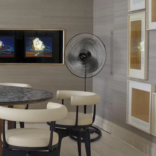 Alt view image 7 of 10 - Vie Air 18" Industrial Heavy Duty Pedestal Oscillating Metal Stand Fan