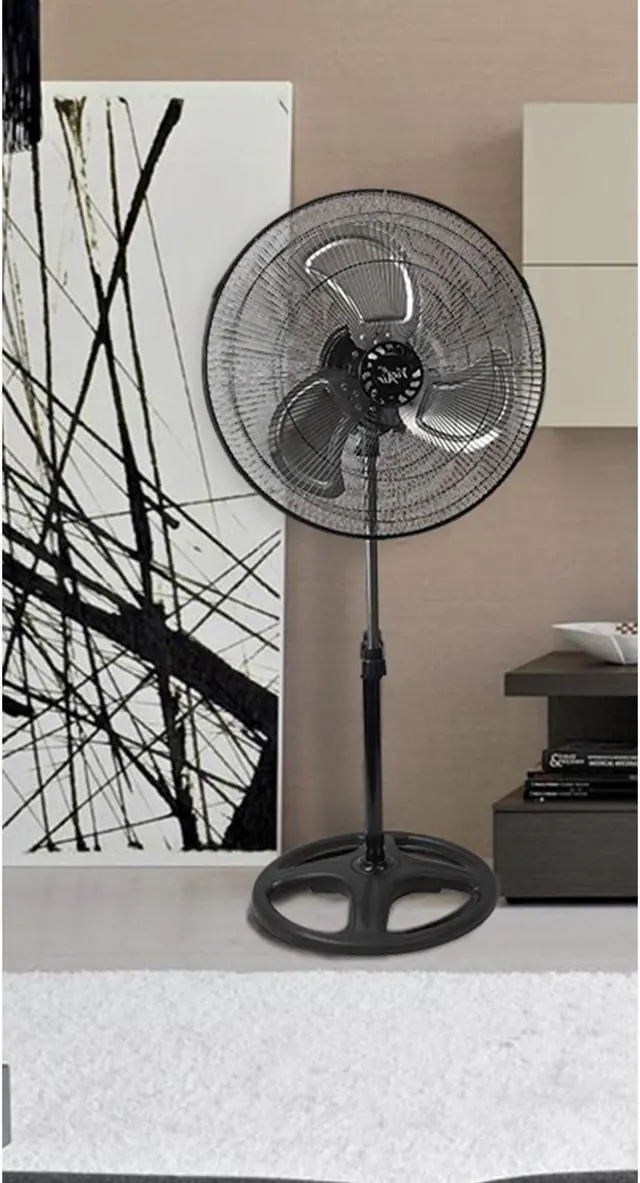 Alt view image 9 of 10 - Vie Air 18" Industrial Heavy Duty Pedestal Oscillating Metal Stand Fan