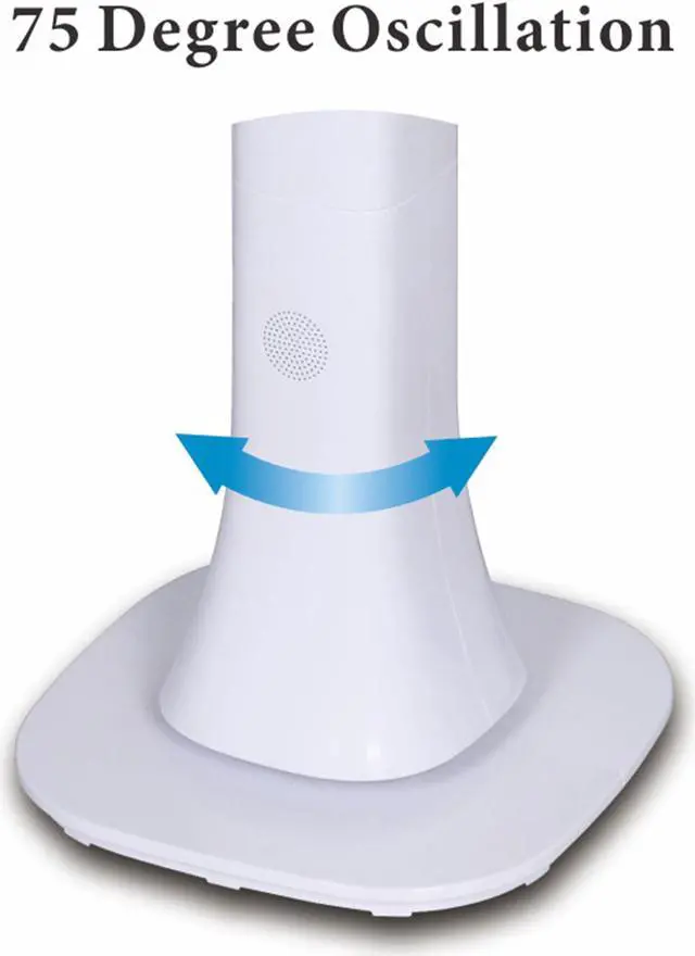 Alt view image 6 of 8 - Optimus F7585WH Optimus in Pedistal Tower Fan with Remote - White