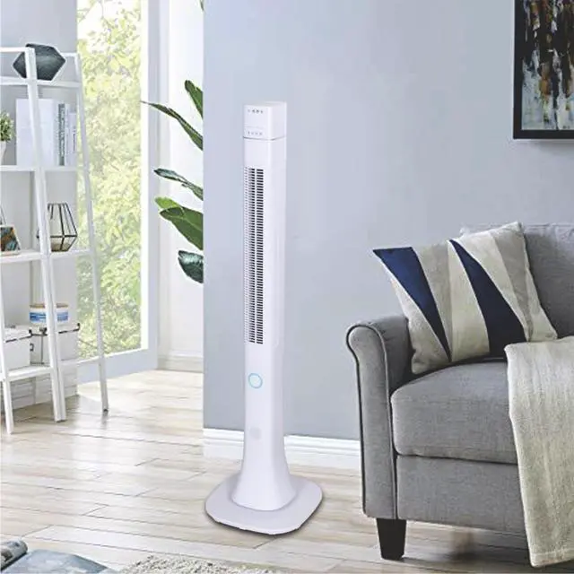 Alt view image 7 of 8 - Optimus F7585WH Optimus in Pedistal Tower Fan with Remote - White