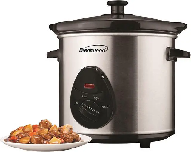 Alt view image 14 of 18 - Brentwood SC-130S 3-Quart Slow Cooker (Stainless Steel Body)