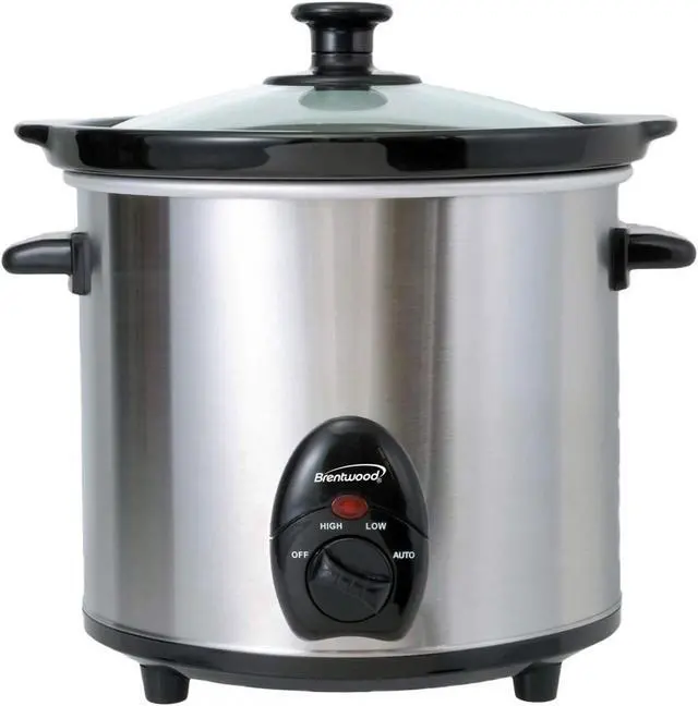 Alt view image 13 of 18 - Brentwood SC-130S 3-Quart Slow Cooker (Stainless Steel Body)