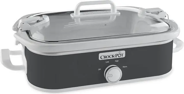 Alt view image 8 of 12 - Crock-Pot 3.5-Quart Casserole Crock Slow Cooker, Charcoal SCCPCCM350-CH