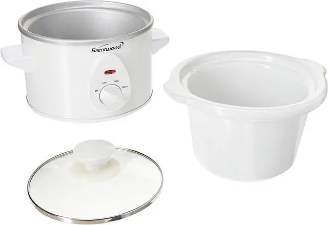 Alt view image 7 of 9 - Brentwood SC-115W White 1.5 Qt. 1.5 Quart Slow Cooker