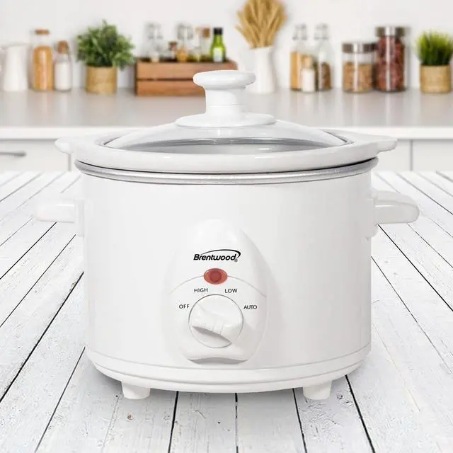 Alt view image 9 of 9 - Brentwood SC-115W White 1.5 Qt. 1.5 Quart Slow Cooker