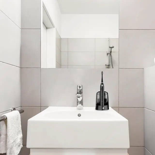 Alt view image 7 of 7 - Pursonic Sonic toothbrush with UV sanitizing function Black