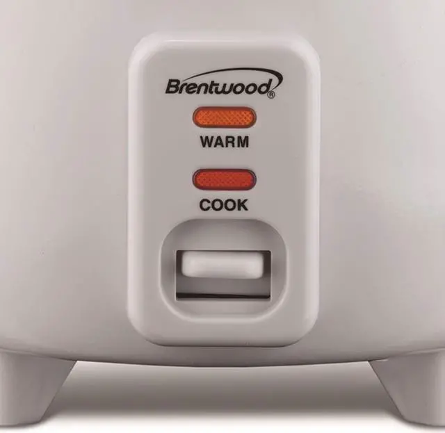 Alt view image 7 of 10 - Brentwood TS-180S 8-Cup Uncooked/16-Cup Cooked Rice Cooker and Food Steamer - White