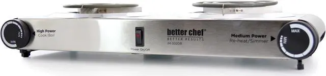 Alt view image 8 of 8 - Better Chef IM-302DB Stainless Steel Dual Electric Burner