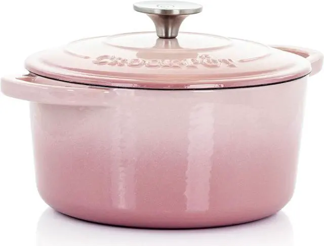 Main image of Crock-Pot Artisan 2 Piece 3 Quarts Enamled Cast Iron Dutch Oven in Blush Pink