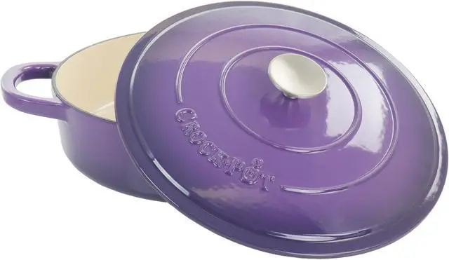 Main image of Crock-Pot Artisan 2 Piece 5 Quart Enameled Cast Iron Braiser with Lid in Lavender