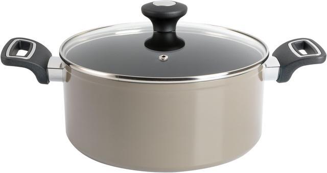 MARTHA STEWART Everyday Bowcroft 5 qt. Aluminum Dutch Oven with Lid in Warm  Grey 985118930M - The Home Depot