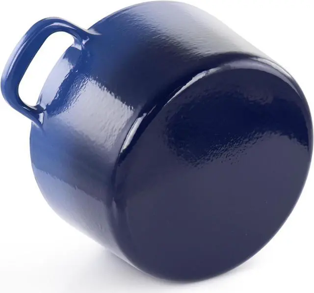 Alt view image 5 of 7 - Martha Stewart 7 Quart Enameled Cast Iron Dutch Oven with Lid in Blue Ombre