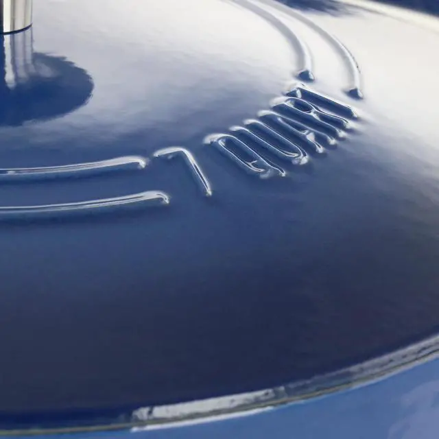 Alt view image 6 of 7 - Martha Stewart 7 Quart Enameled Cast Iron Dutch Oven with Lid in Blue Ombre