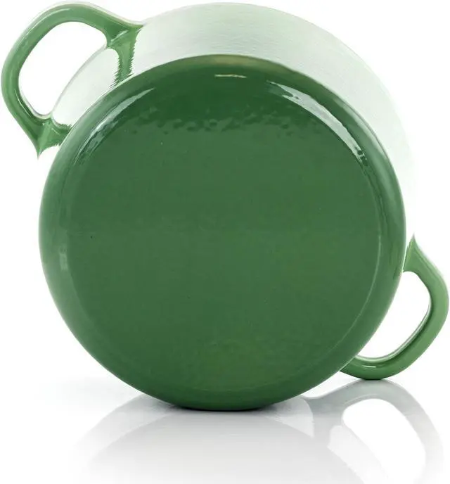 Alt view image 4 of 8 - Crock-Pot Artisan 2 Piece 5 Quarts Enamled Cast Iron Dutch Oven in Pistachio Green