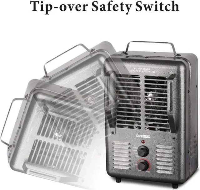 Alt view image 11 of 18 - OPTIMUS H-3013 Optimus h-3013 portable utility heater with thermostat