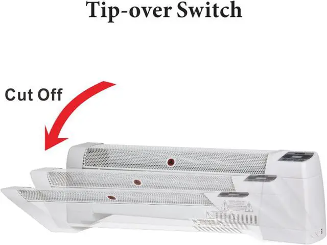 Alt view image 12 of 18 - OPTIMUS H-3603 Optimus h-3603 30" baseboard heater with thermostat