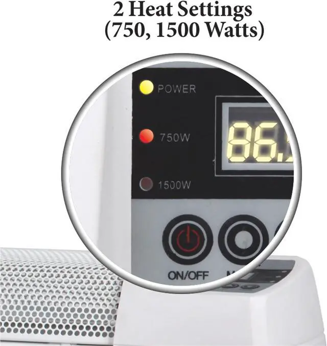 Alt view image 14 of 18 - OPTIMUS H-3603 Optimus h-3603 30" baseboard heater with thermostat