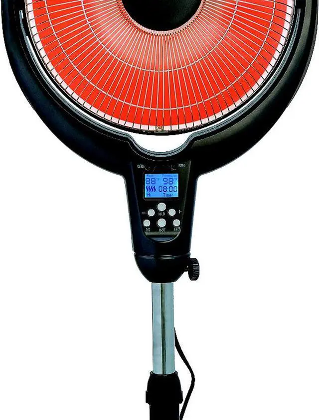 Alt view image 13 of 15 - Optimus H-4501 14" Oscillating Pedestal Digital Dish Heater, with Remote