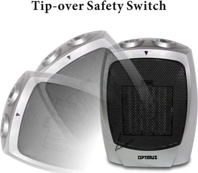 Alt view image 10 of 13 - Optimus H7004 Portable Ceramic Heater with Thermostat