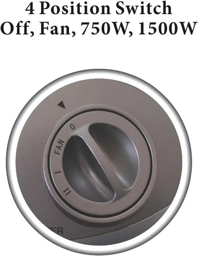 Alt view image 11 of 13 - Optimus H7004 Portable Ceramic Heater with Thermostat