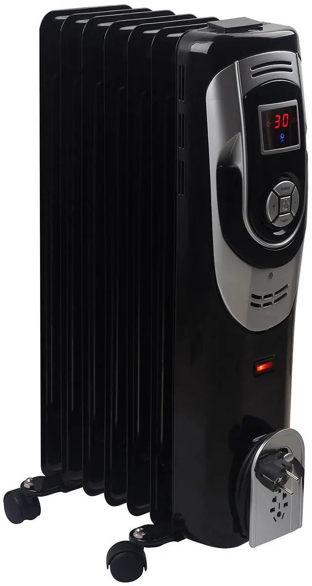Alt view image 3 of 8 - Optimus H6015L Digital 7 Fin Oil Filled Radiator Heater