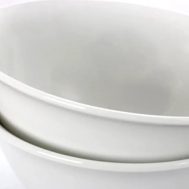 Alt view image 3 of 6 - Gibson Home 2 Piece 7.5 Inch Ceramic All-Purpose Round Bowl Set in White