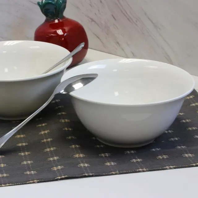 Alt view image 4 of 6 - Gibson Home 2 Piece 7.5 Inch Ceramic All-Purpose Round Bowl Set in White