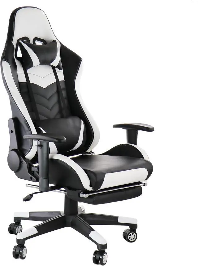 Main image of GameFitz Gaming Chair in Black and White