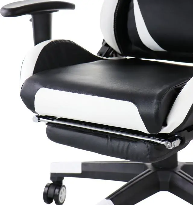 Alt view image 6 of 8 - GameFitz Gaming Chair in Black and White