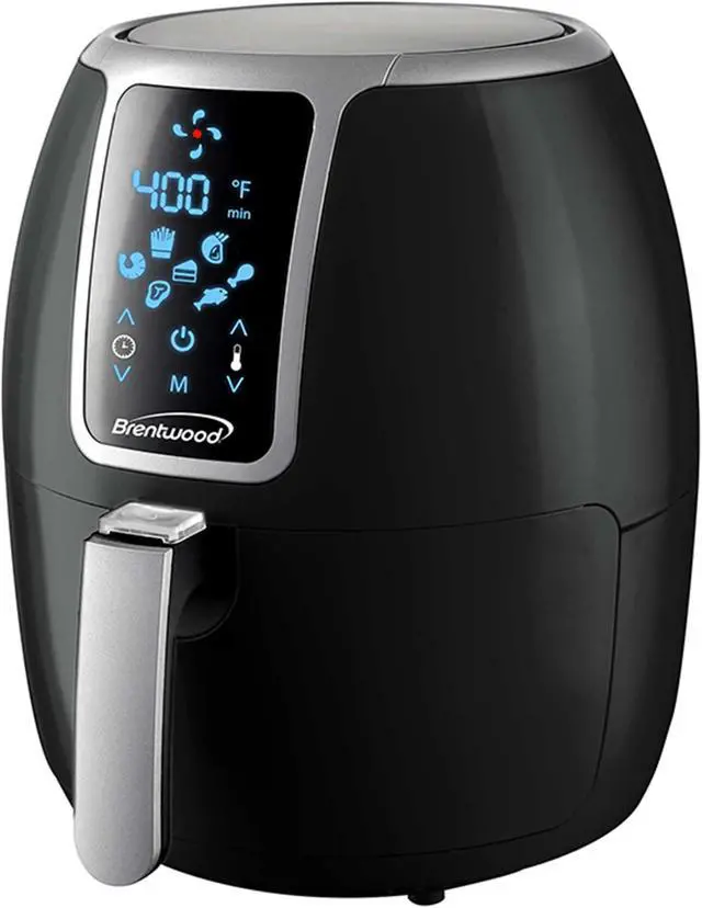 Main image of Brentwood Small 1400 Watt 4 Quart Electric Digital Air Fryer with Temperature Control in Black