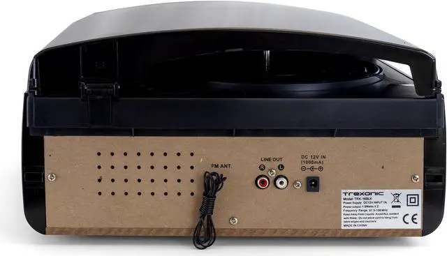 Alt view image 3 of 9 - Trexonic Retro Wireless Bluetooth, Record and CD Player in Black