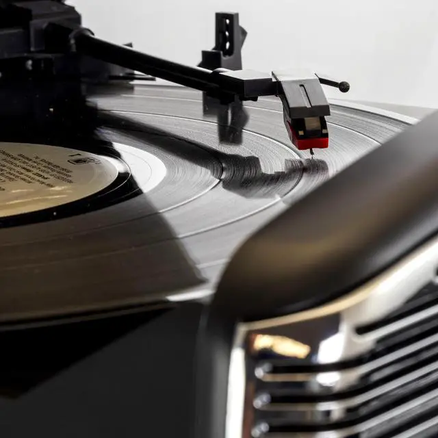 Alt view image 6 of 9 - Trexonic Retro Wireless Bluetooth, Record and CD Player in Black